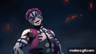 Rengoku unsheathing sword
